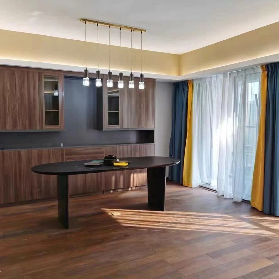 Scrivania moderna da 29" H. Scrivania da ufficio ovale legno massello nero Clearhalo