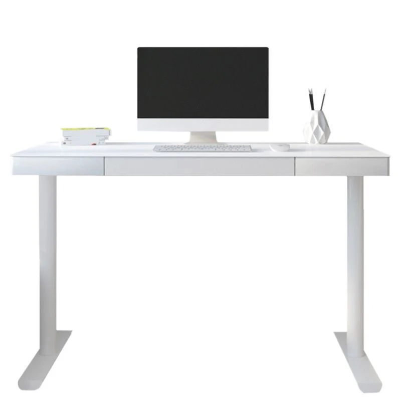 Scrivania moderna vetro specchio Parsons Base Scrivania da ufficio Clearhalo