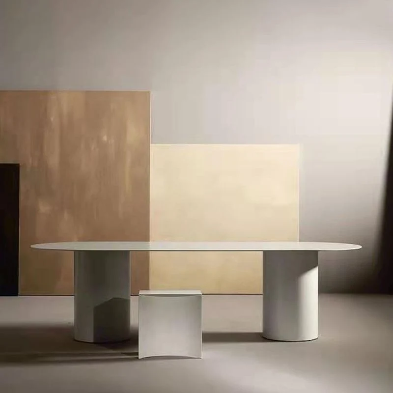 Scrivania ovale legno massello Scrivania moderna per sala riunioni Clearhalo