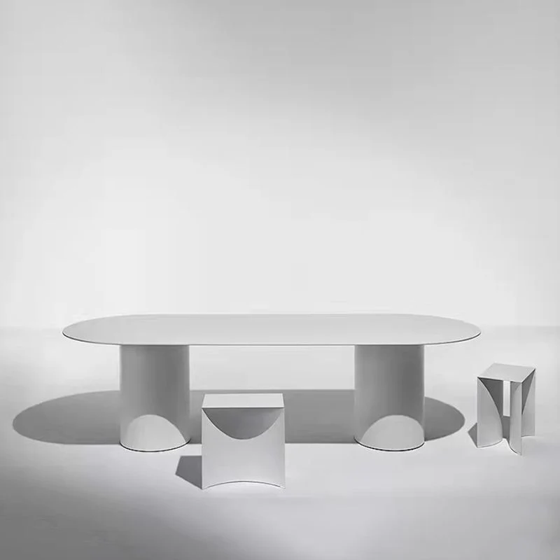 Scrivania ovale legno massello Scrivania moderna per sala riunioni Clearhalo