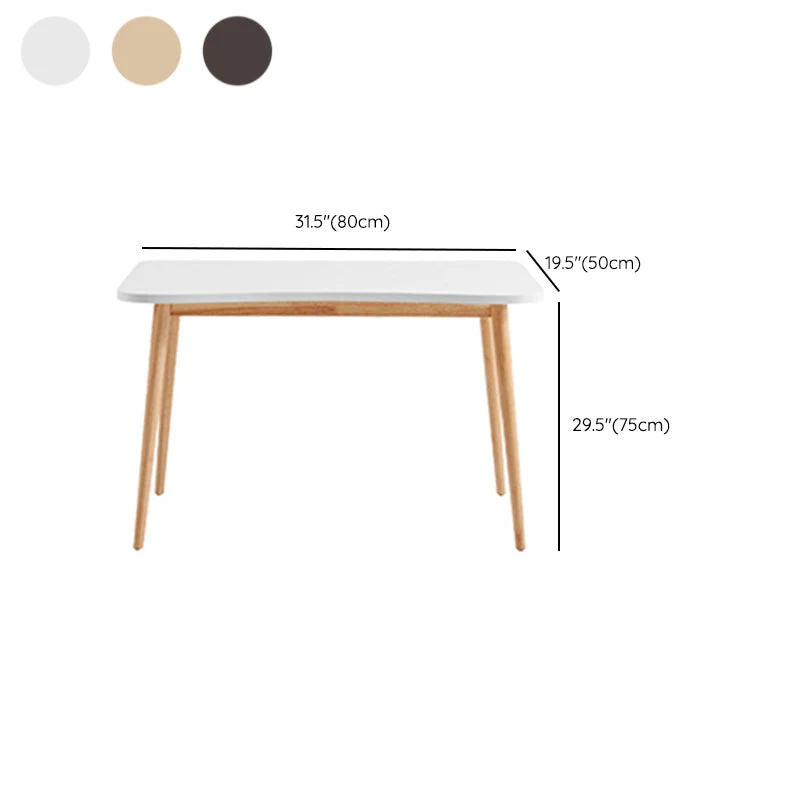 Scrivania per computer con base Parsons stile moderno, gambe legno massello Clearhalo