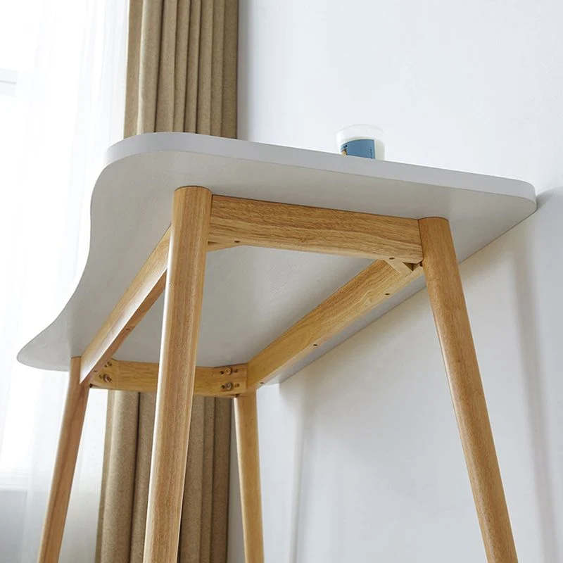 Scrivania per computer con base Parsons stile moderno, gambe legno massello Clearhalo