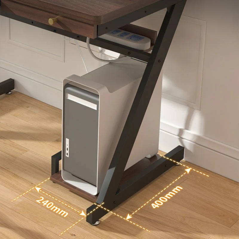 Scrivania per computer contemporanea per camera da letto Scrivania rettangolare legno Clearhalo