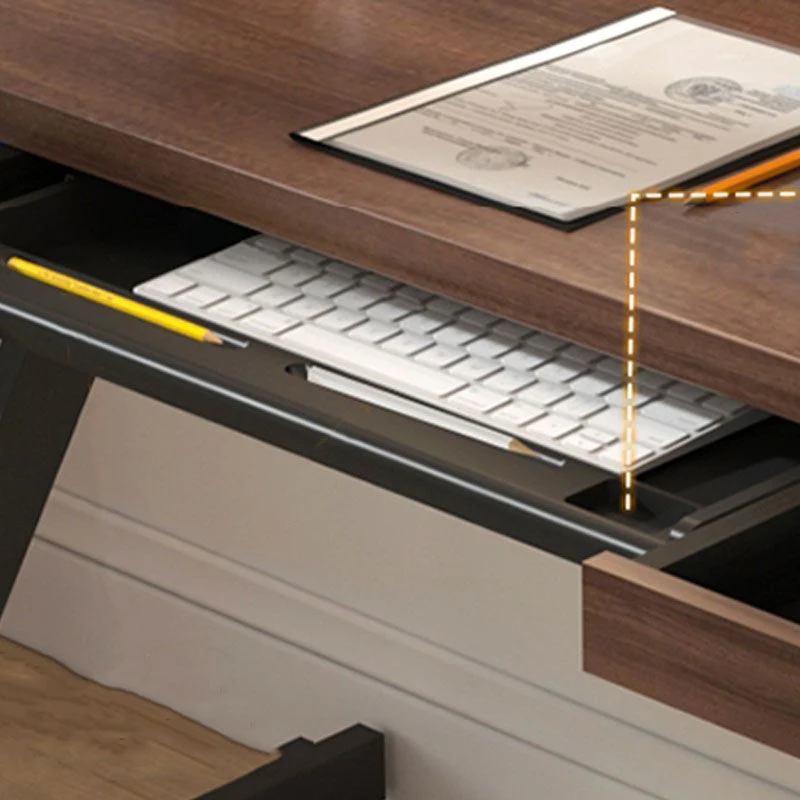 Scrivania per computer contemporanea per camera da letto Scrivania rettangolare legno Clearhalo
