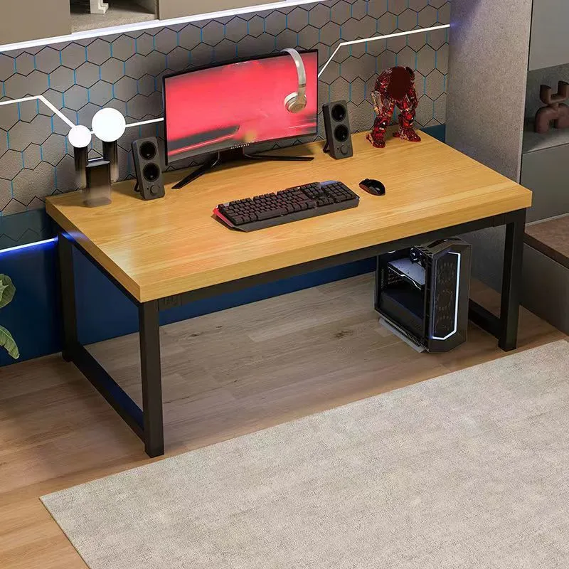 Scrivania per computer industriale con scrivania legno artificiale e acciaio per camera da letto Clearhalo