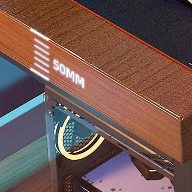 Scrivania per computer industriale con scrivania legno artificiale e acciaio per camera da letto Clearhalo