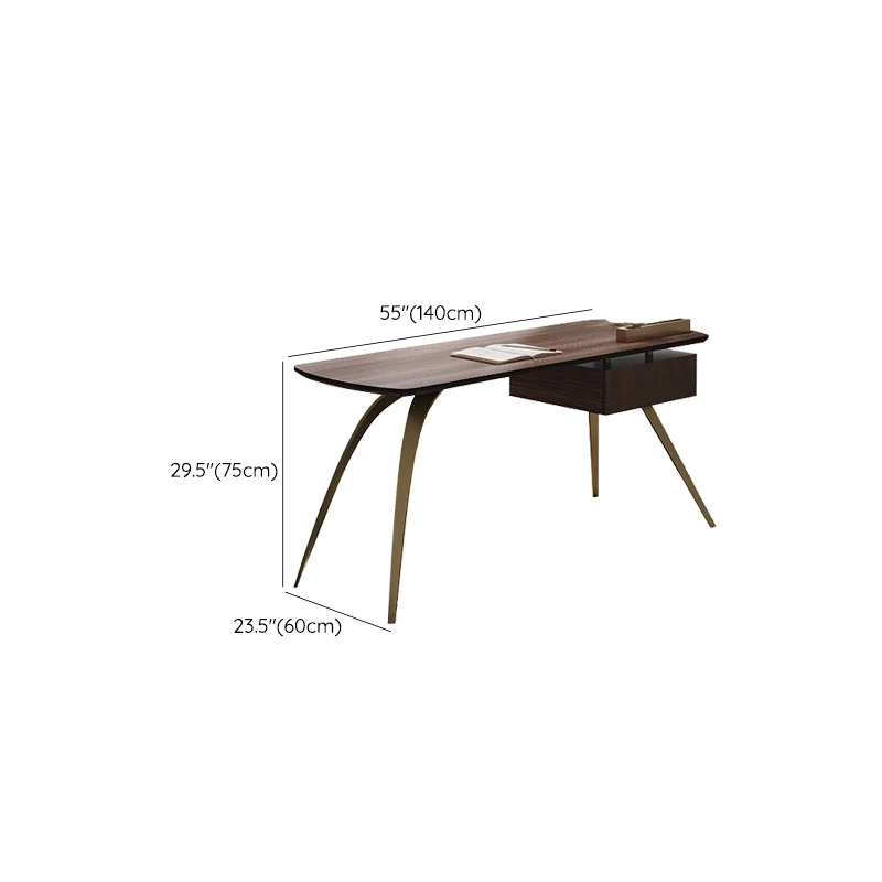 Scrivania per computer metallo, stile glamour, legno ingegnerizzato, per ufficio Clearhalo