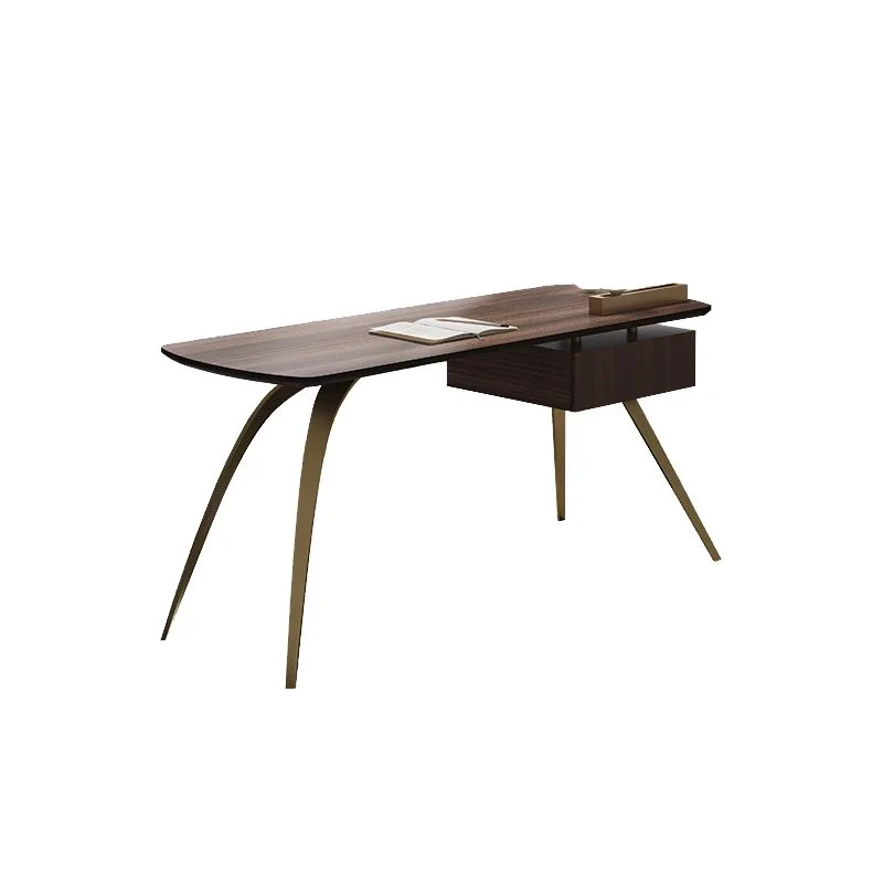 Scrivania per computer metallo, stile glamour, legno ingegnerizzato, per ufficio Clearhalo