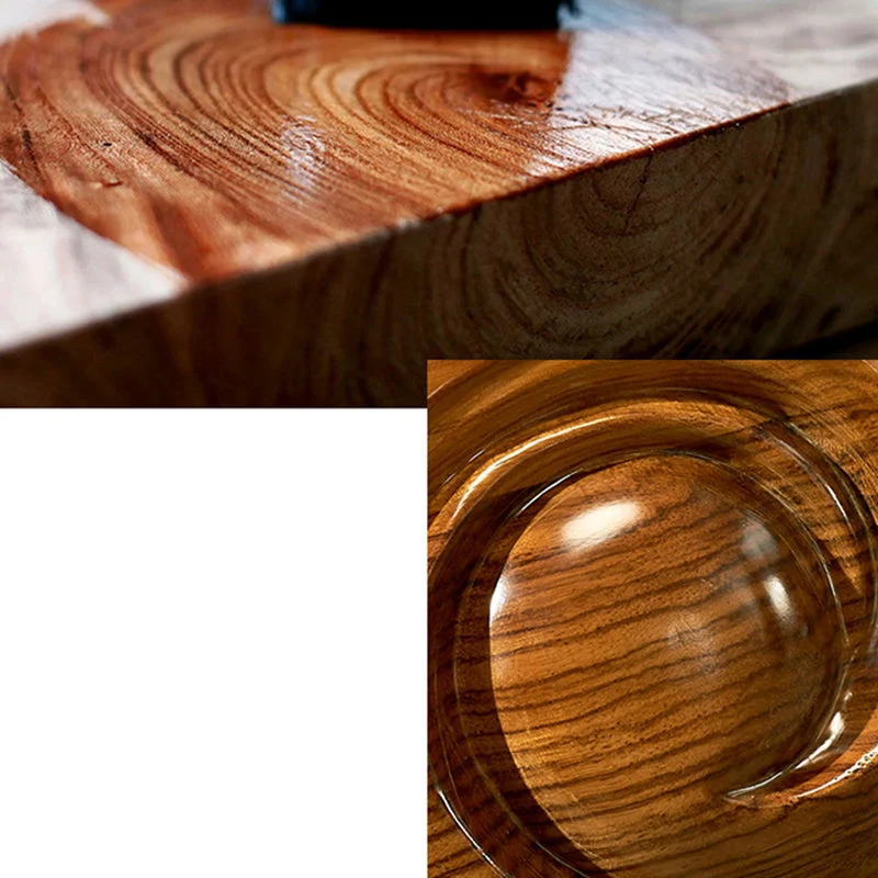 Scrivania per computer moderna con vassoio per tastiera, scrivania per ufficio legno massello con cassetti Clearhalo