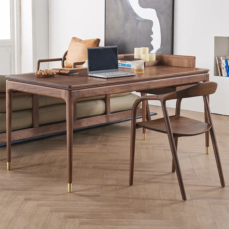 Scrivania per computer moderna legno di noce, scrivania Home Parsons Base Clearhalo