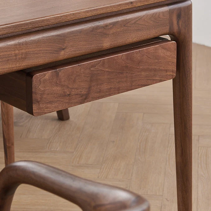Scrivania per computer moderna legno di noce, scrivania Home Parsons Base Clearhalo