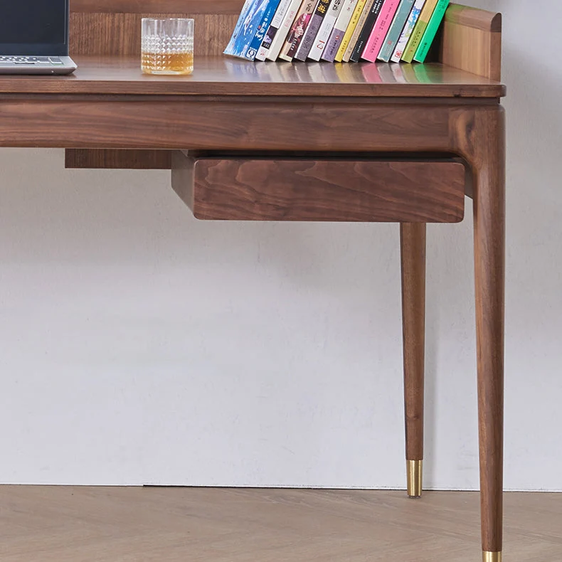 Scrivania per computer moderna legno di noce, scrivania Home Parsons Base Clearhalo