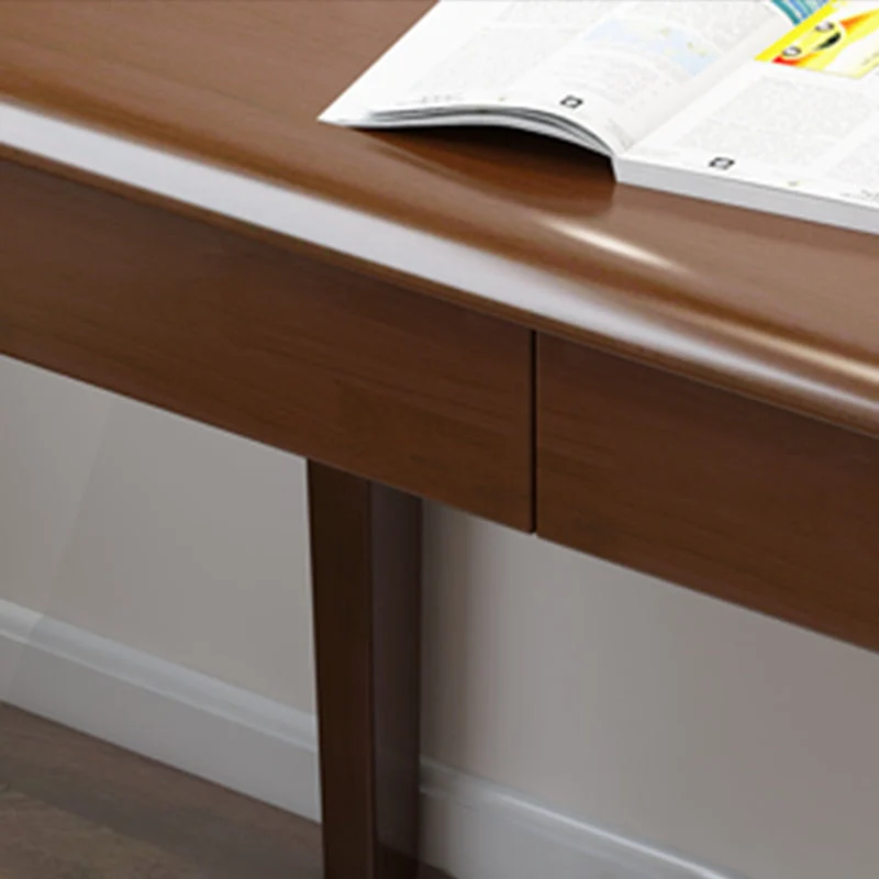 Scrivania per computer Parsons moderna, rettangolare, legno massello Clearhalo