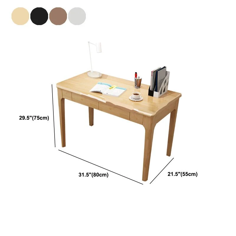 Scrivania per computer Parsons moderna, rettangolare, legno massello Clearhalo