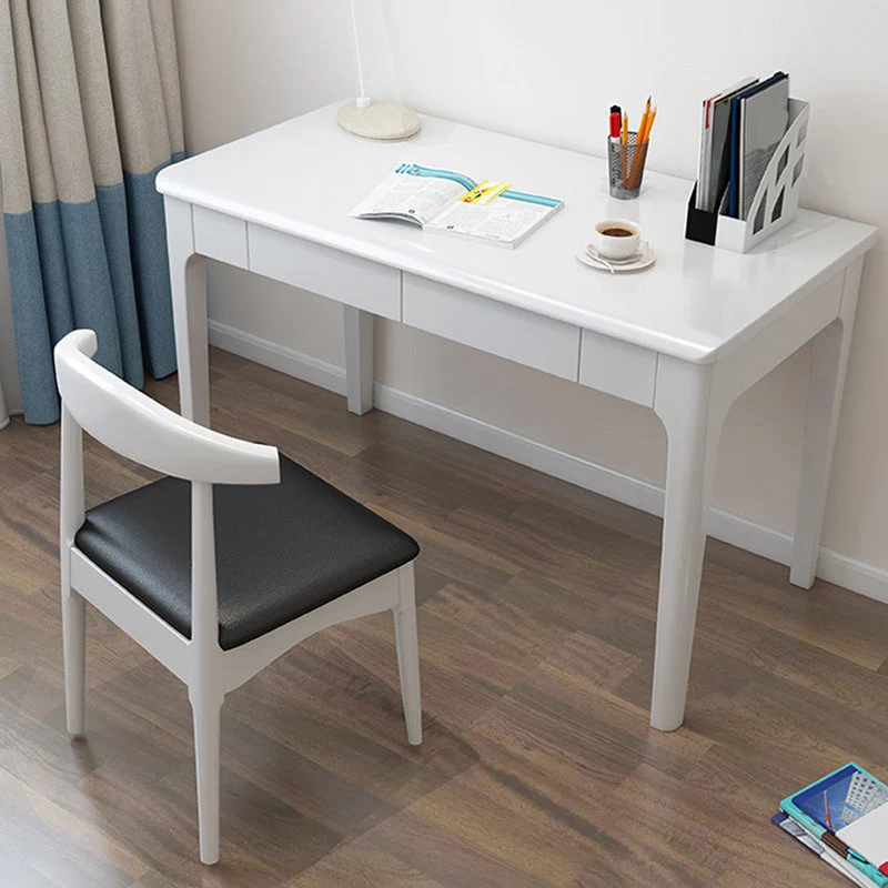 Scrivania per computer Parsons moderna, rettangolare, legno massello Clearhalo
