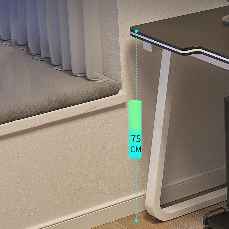 Scrivania per computer rettangolare con gestione dei cavi per dormitorio Clearhalo