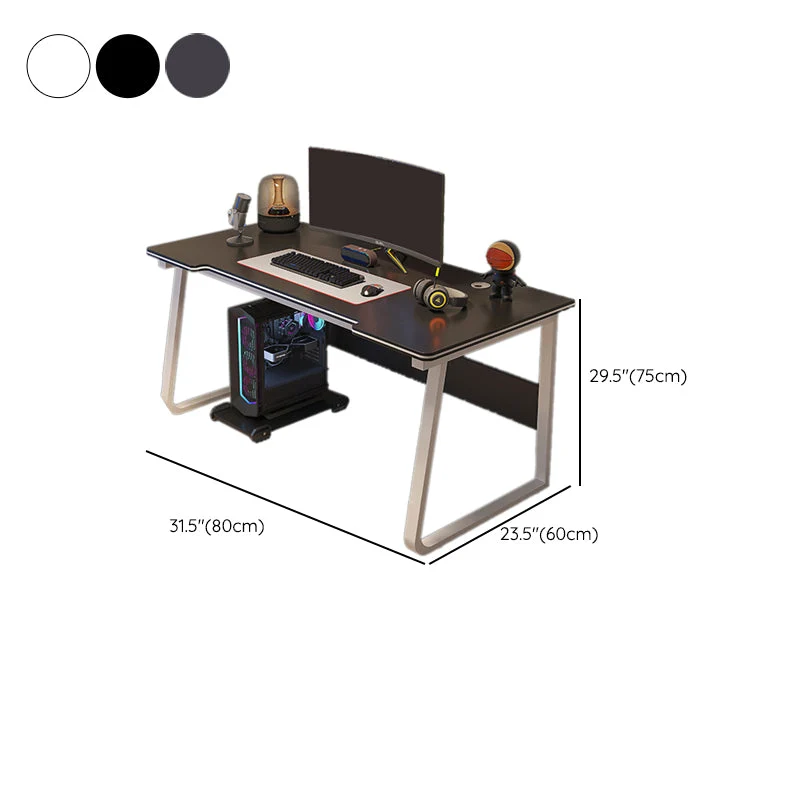 Scrivania per computer rettangolare con gestione dei cavi per dormitorio Clearhalo