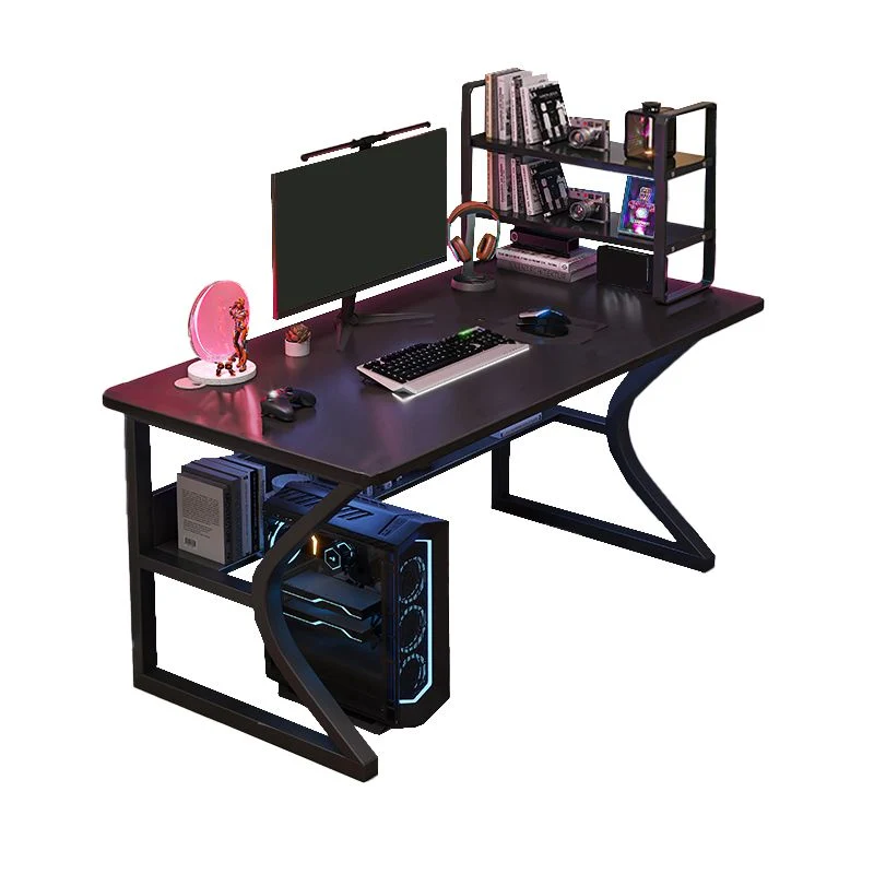 Scrivania per computer stile moderno Scrivania da lavoro di forma rettangolare con 2 gambe per la casa Clearhalo