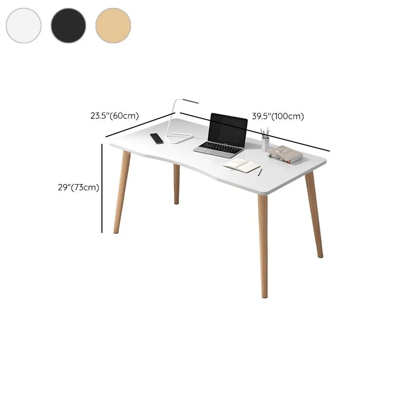 Scrivania per dormitorio stile semplice con gambe legno Parsons scrivania per computer Clearhalo