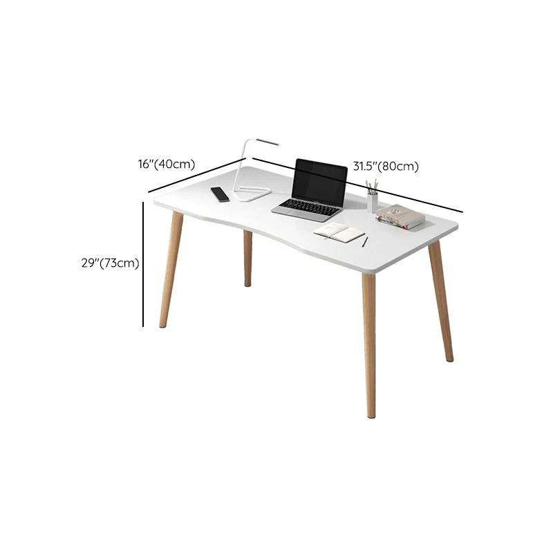 Scrivania per dormitorio stile semplice con gambe legno Parsons scrivania per computer Clearhalo
