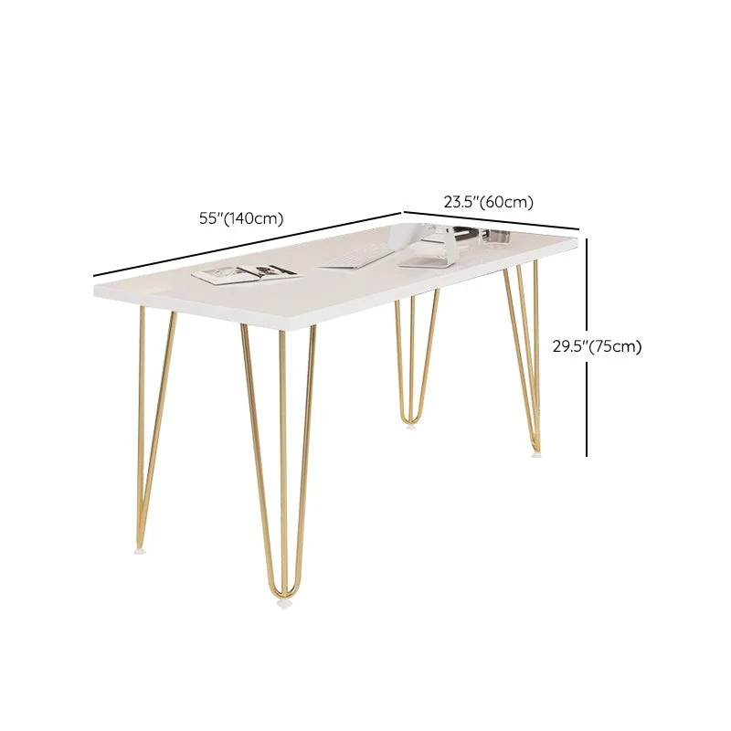 Scrivania rettangolare alta da ufficio Glam da 29,53 pollici con 4 gambe Clearhalo