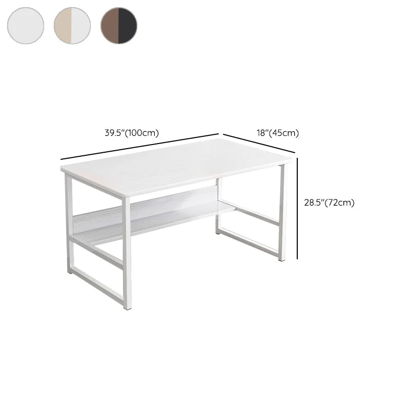 Scrivania rettangolare industriale Scrivania derivati del legno con gambe metallo Clearhalo