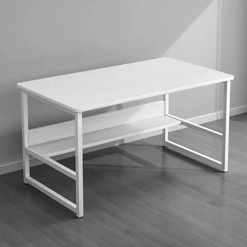 Scrivania rettangolare industriale Scrivania derivati del legno con gambe metallo Clearhalo