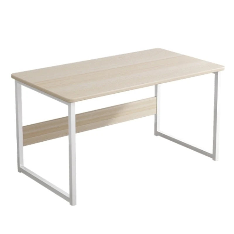 Scrivania rettangolare industriale Scrivania derivati del legno con gambe metallo Clearhalo