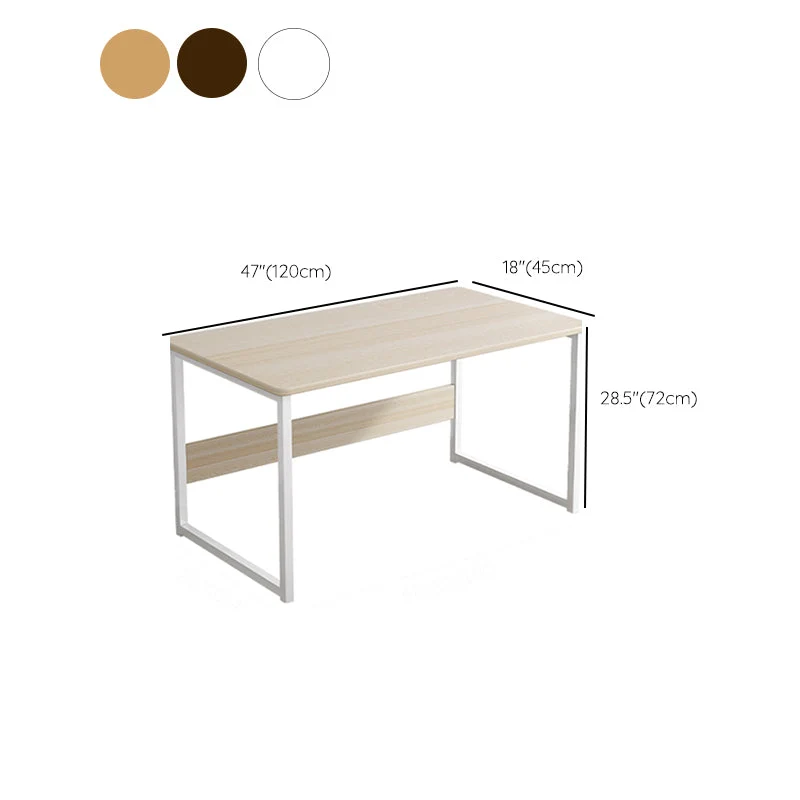 Scrivania rettangolare legno ingegnerizzato Scrivania rettangolare industriale con gambe metallo Clearhalo