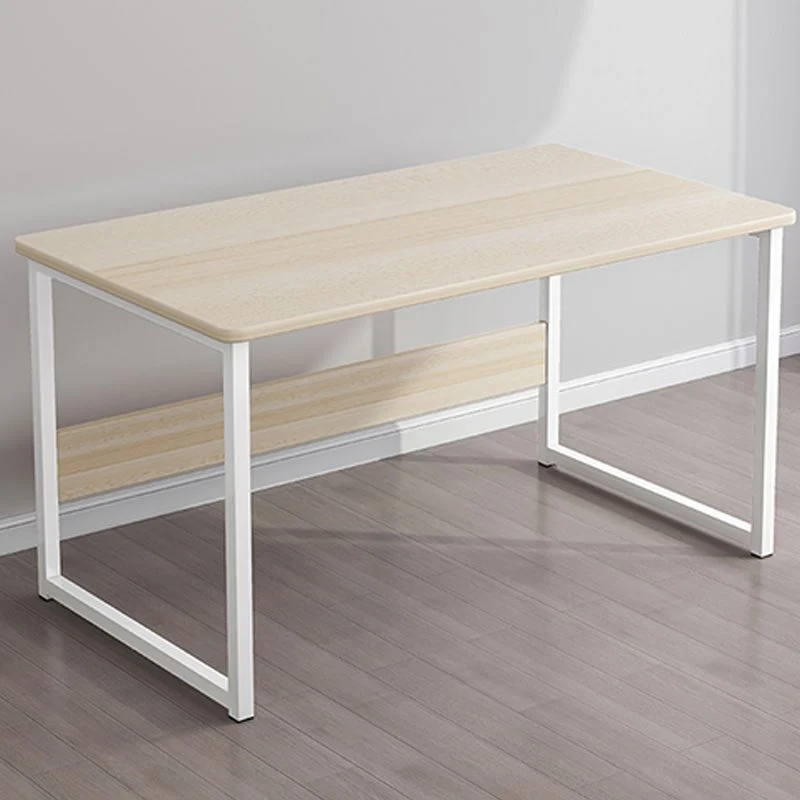 Scrivania rettangolare legno ingegnerizzato Scrivania rettangolare industriale con gambe metallo Clearhalo