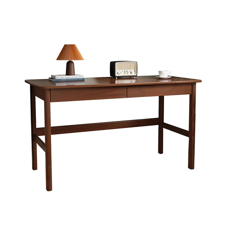 Scrivania rettangolare legno massello per ufficio domestico, alta 29,5 pollici Clearhalo