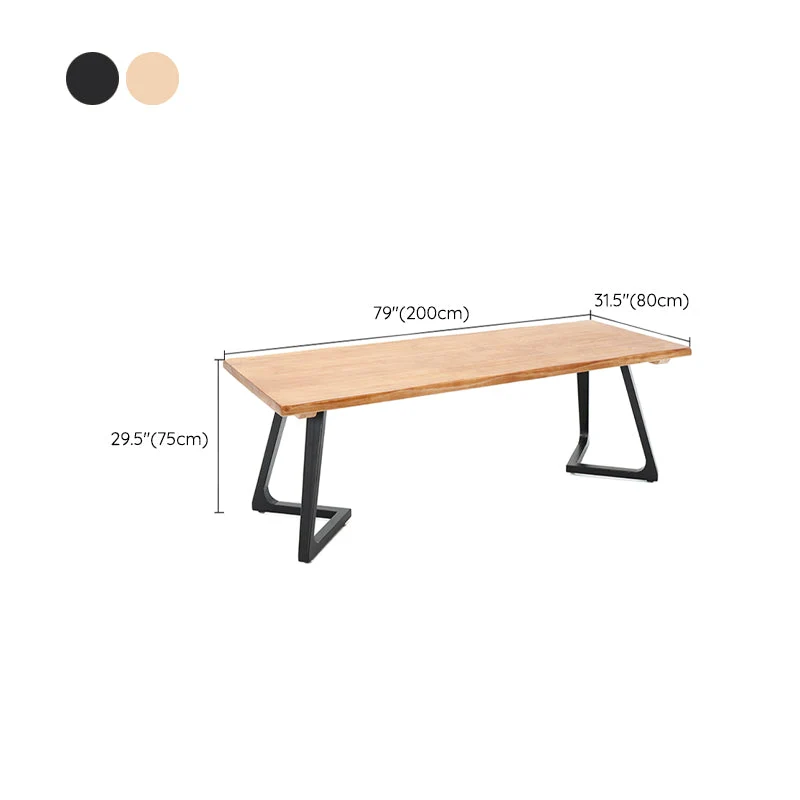 Scrivania rettangolare legno massello Scrivania per riunioni industriale per la casa Clearhalo