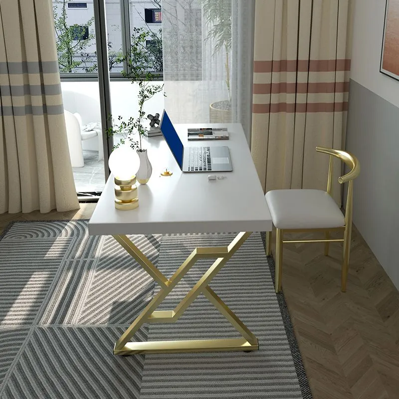 Scrivania rettangolare legno massello Scrivania da ufficio alta 29,53 pollici Clearhalo