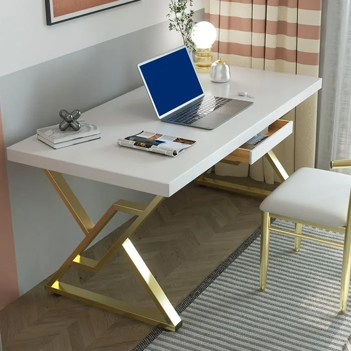 Scrivania rettangolare legno massello Scrivania da ufficio alta 29,53 pollici Clearhalo