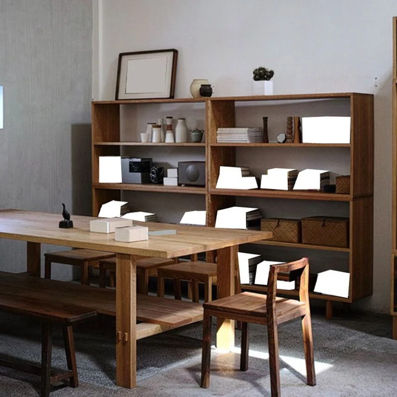 Scrivania rettangolare legno massello da soggiorno, scrivania da ufficio, 29,1" H Clearhalo