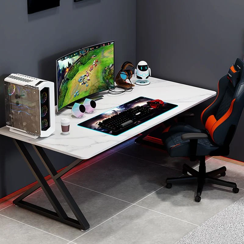 Scrivania rettangolare per la casa Scrivania da gioco pietra stile moderno Clearhalo