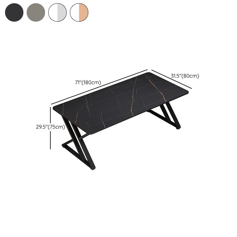 Scrivania rettangolare per la casa Scrivania da gioco pietra stile moderno Clearhalo