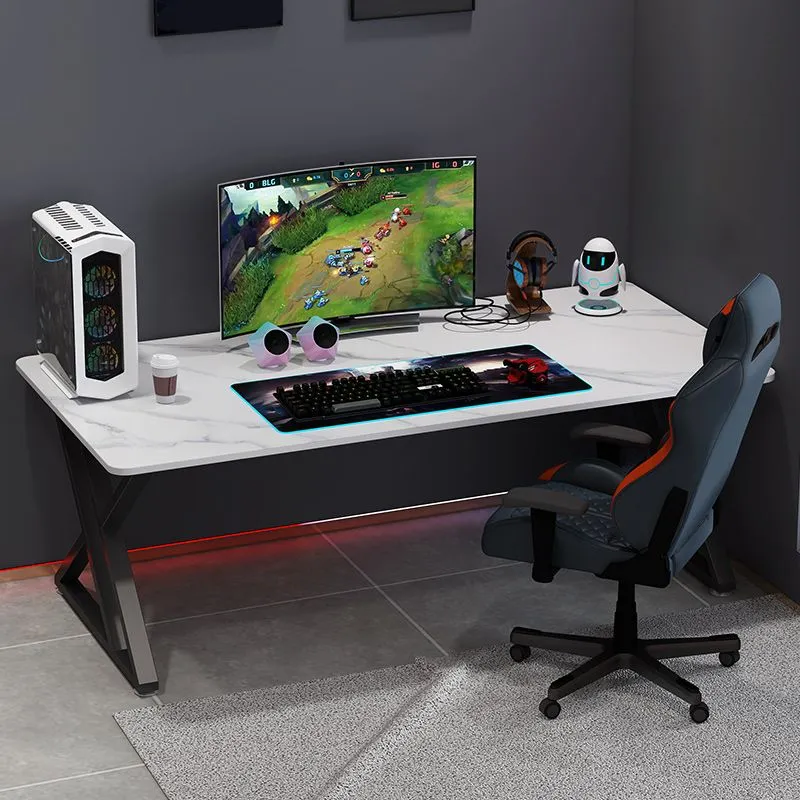 Scrivania rettangolare per la casa Scrivania da gioco pietra stile moderno Clearhalo