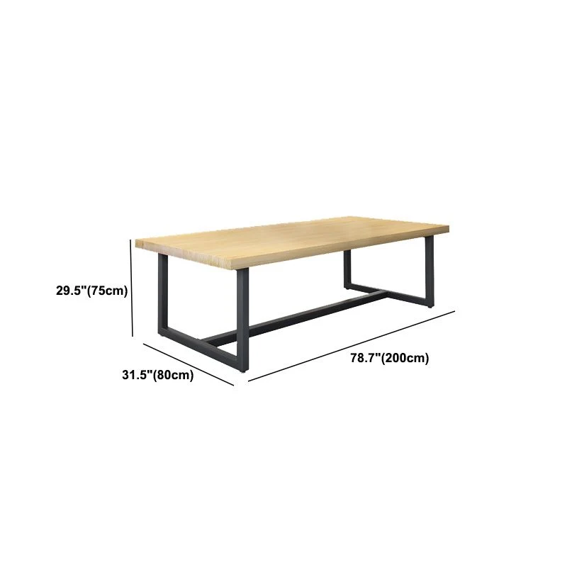 Scrivania da riunione rettangolare legno massello Scrivania industriale per ufficio Clearhalo