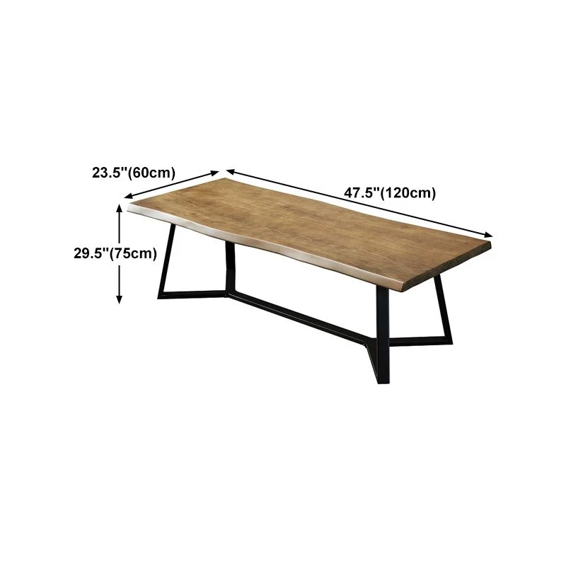Scrivania stile moderno Scrivania da ufficio per riunioni irregolare legno massello Clearhalo