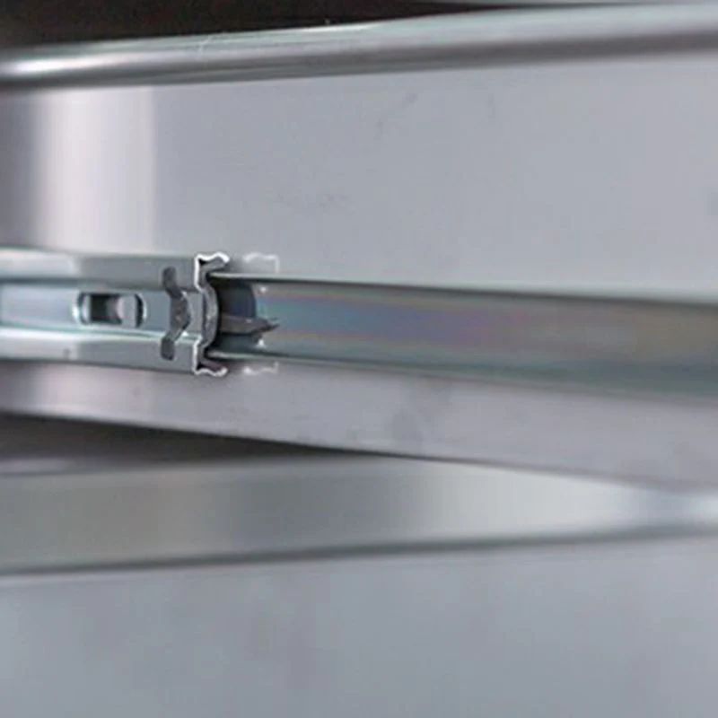 Scrivania da Ufficio Argento di Forma Rettangolare con 3/5 Cassetti per Ufficio Clearhalo