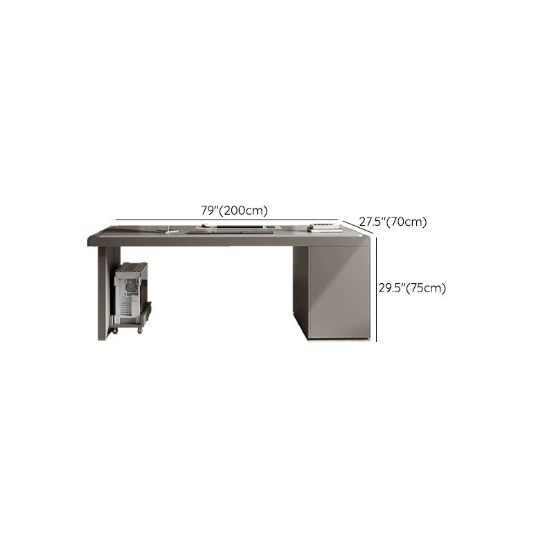 Scrivania da ufficio con piano pietra rettangolare Scrivania per computer stile moderno per ufficio Clearhalo