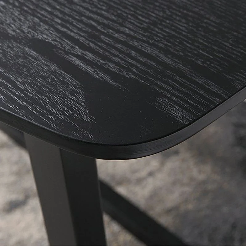 Scrivania da ufficio contemporanea dalla forma irregolare legno nero Clearhalo