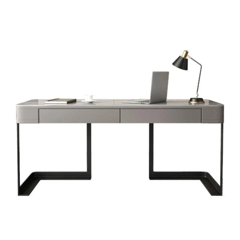 Scrivania da ufficio industriale da 29,5" H. Scrivania rettangolare con 2 cassetti portaoggetti Clearhalo