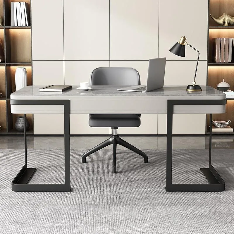 Scrivania da ufficio industriale da 29,5" H. Scrivania rettangolare con 2 cassetti portaoggetti Clearhalo