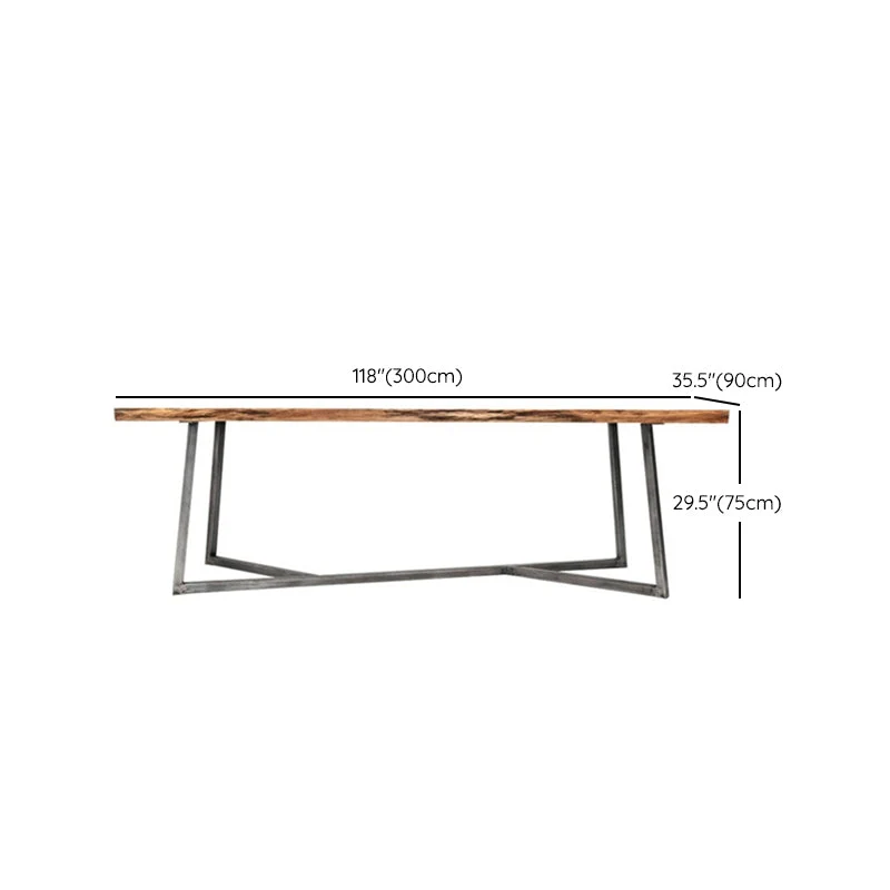 Scrivania da ufficio industriale da 29,5" H. Scrivania rettangolare con gambe metallo Clearhalo