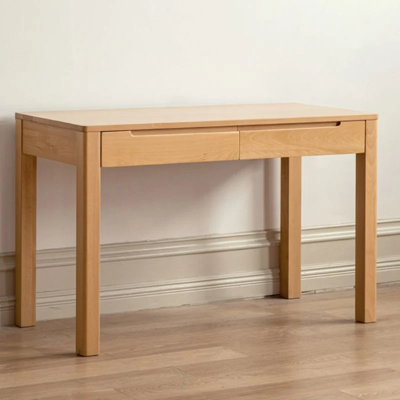 Scrivania da ufficio legno di faggio, moderna, naturale, con cassetto Clearhalo