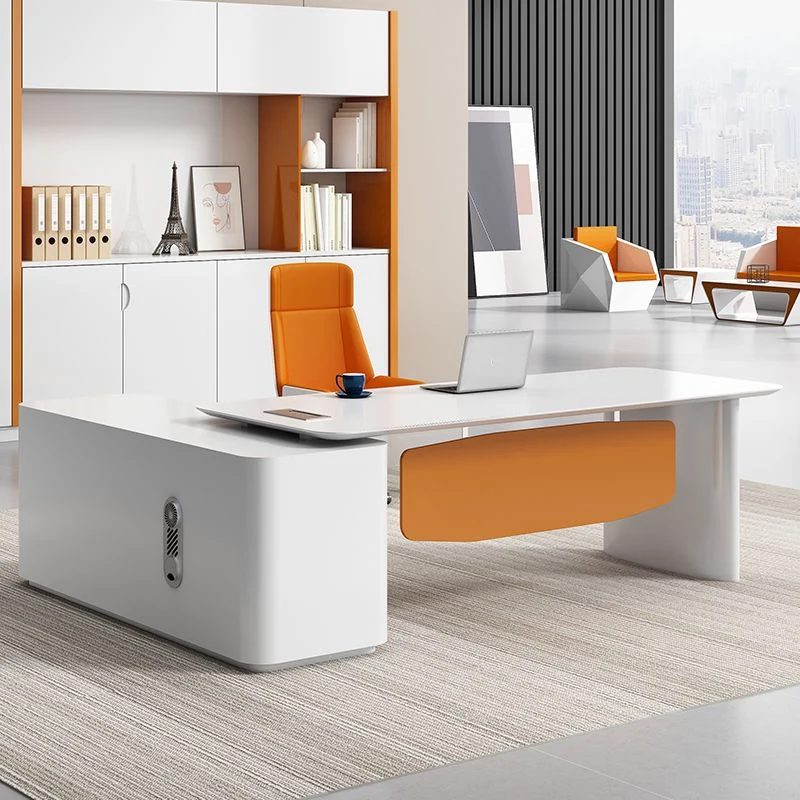 Scrivania da ufficio legno di forma rettangolare Scrivania stile moderno per ufficio Clearhalo