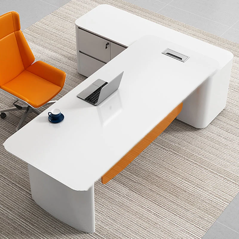 Scrivania da ufficio legno di forma rettangolare Scrivania stile moderno per ufficio Clearhalo