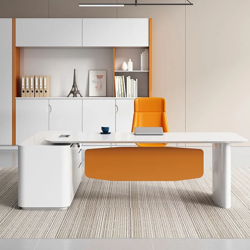 Scrivania da ufficio legno di forma rettangolare Scrivania stile moderno per ufficio Clearhalo